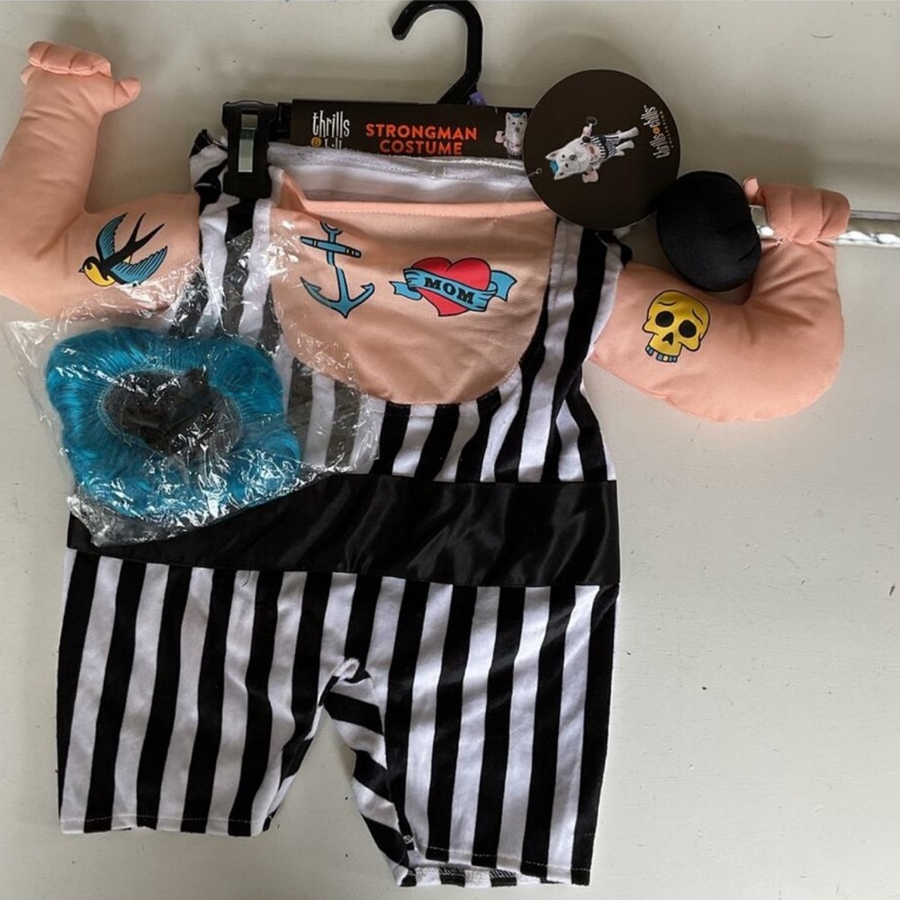 Thrills & Chills Weightlifter Costume for Dogs XL